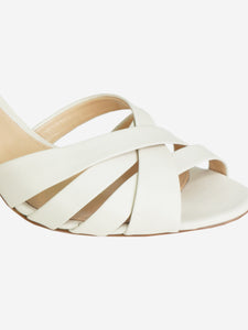 Gianvito Rossi Ivory leather strappy sandal heels - size EU 40