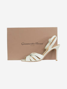 Gianvito Rossi Ivory leather strappy sandal heels - size EU 40