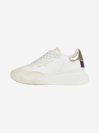 White leather and suede trainers - size EU 37