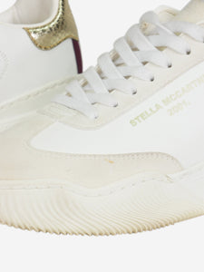 Stella McCartney White leather and suede trainers - size EU 37