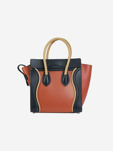 Celine Multicolour Micro Luggage top handle bag