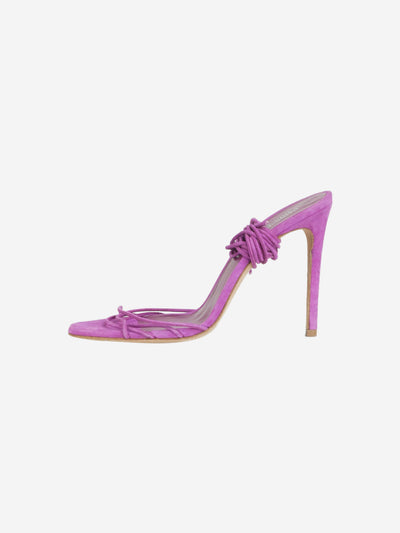 Purple strappy suede heels - size EU 37 (UK 4) Heels Paris Texas 
