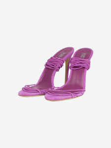 Paris Texas Purple strappy suede heels - size EU 37