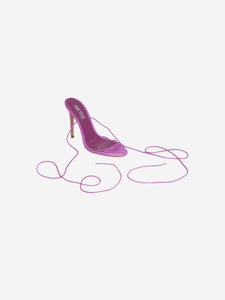 Paris Texas Purple strappy suede heels - size EU 37