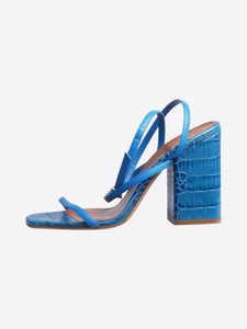 Paris Texas Blue croc-effect sandal heels - size EU 36