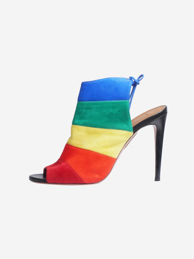 Multicolour suede rainbow peep-toe heels - size EU 39 Heels Aquazzura 