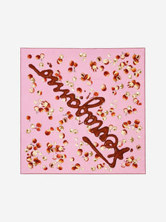 Pink lychee printed silk scarf Scarves Salvatore Ferragamo 