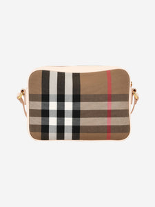 Burberry Pink check camera bag