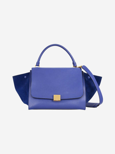Blue Trapeze leather and suede 2way bag Top Handle Bags Celine 