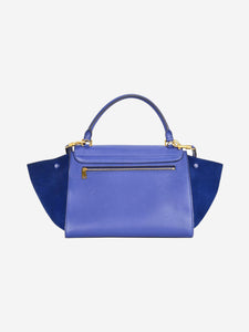 Celine Blue Trapeze leather and suede 2way bag