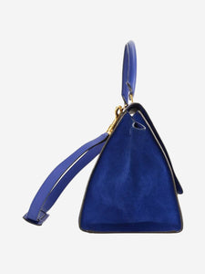 Celine Blue Trapeze leather and suede 2way bag