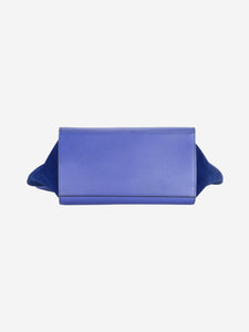 Celine Blue Trapeze leather and suede 2way bag