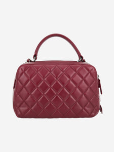 Chanel Burgundy 2015 lambskin quilted Trendy CC Bowling bag