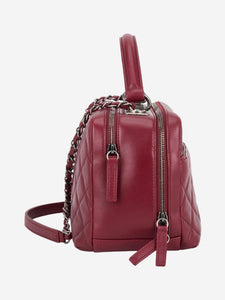 Chanel Burgundy 2015 lambskin quilted Trendy CC Bowling bag