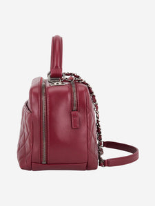Chanel Burgundy 2015 lambskin quilted Trendy CC Bowling bag