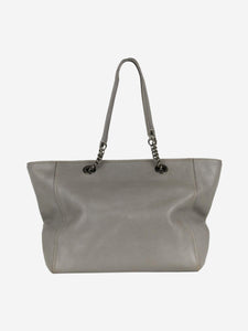 Coach Grey turnlock tote bag