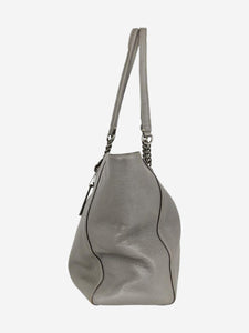 Coach Grey turnlock tote bag