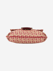 Fendi Red zucca canvas crossbody bag
