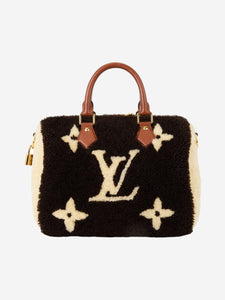 Louis Vuitton Dark brown and cream 2019 Speedy Bandouliere Teddy 25 bag