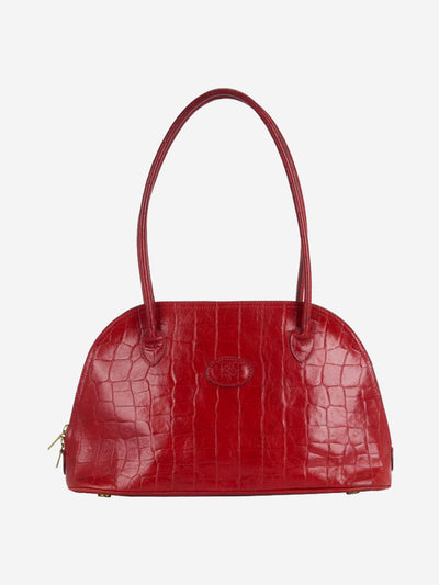 Red croc embossed shoulder bag Shoulder bags Mulberry 