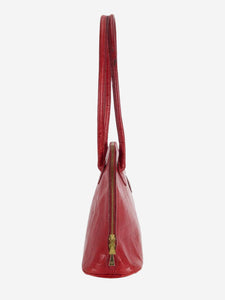Mulberry Red croc embossed shoulder bag