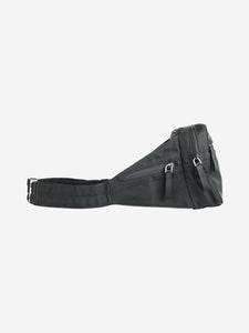 Prada Black Logo plaque belt bag