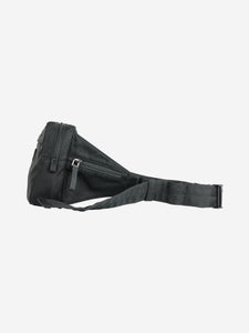 Prada Black Logo plaque belt bag