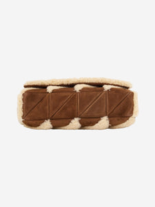 Saint Laurent Brown Jamie patchwork shearling bag