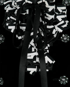 Chanel Black velvet bow jacket - size UK 6