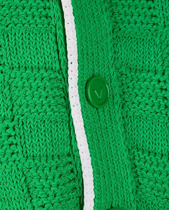Bottega Veneta Green check knit cardigan - size S