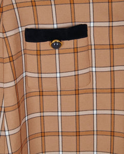 Miu Miu Beige check mini pocket skirt - size UK 16