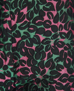 Miu Miu Green and pink floral jacquard trousers - size UK 10