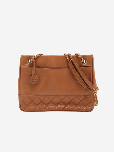 Brown vintage 1986 lambskin chain tote bag Tote Bags Chanel 
