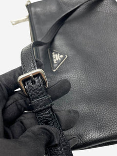 Black leather Vitello Danio bag Cross-body bags Prada 