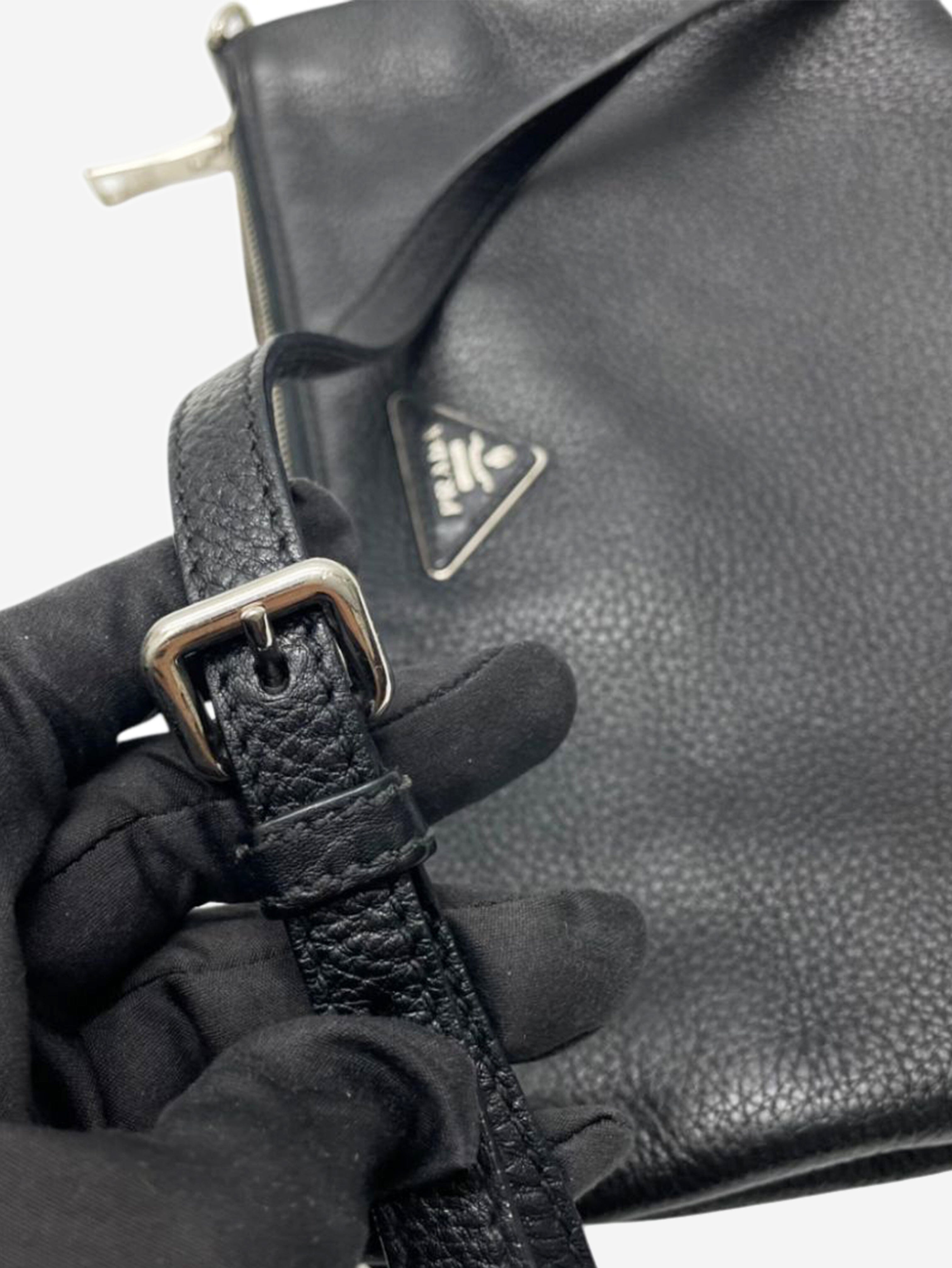 Black leather Vitello Danio bag Cross-body bags Prada 