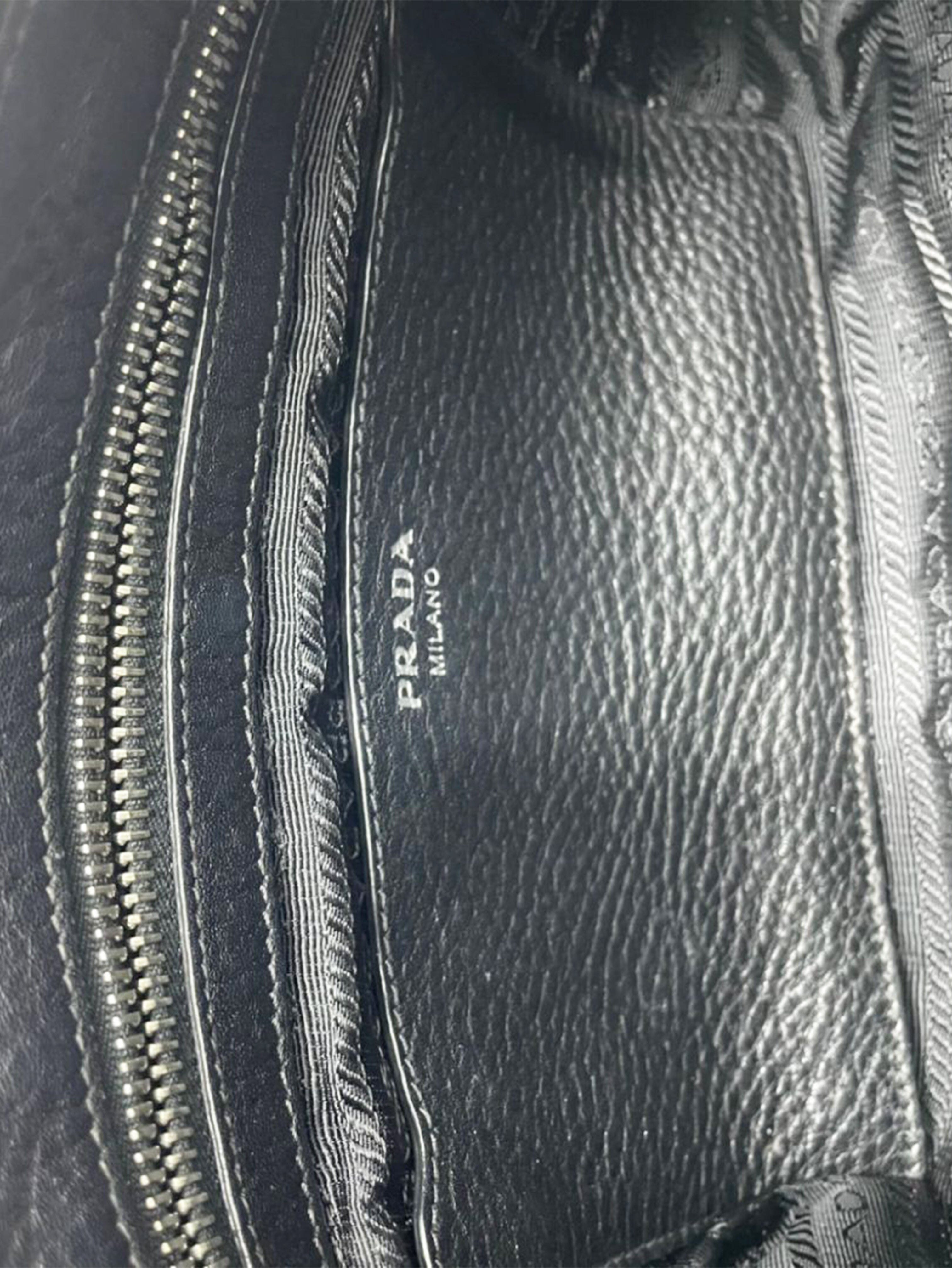 Black leather Vitello Danio bag Cross-body bags Prada 