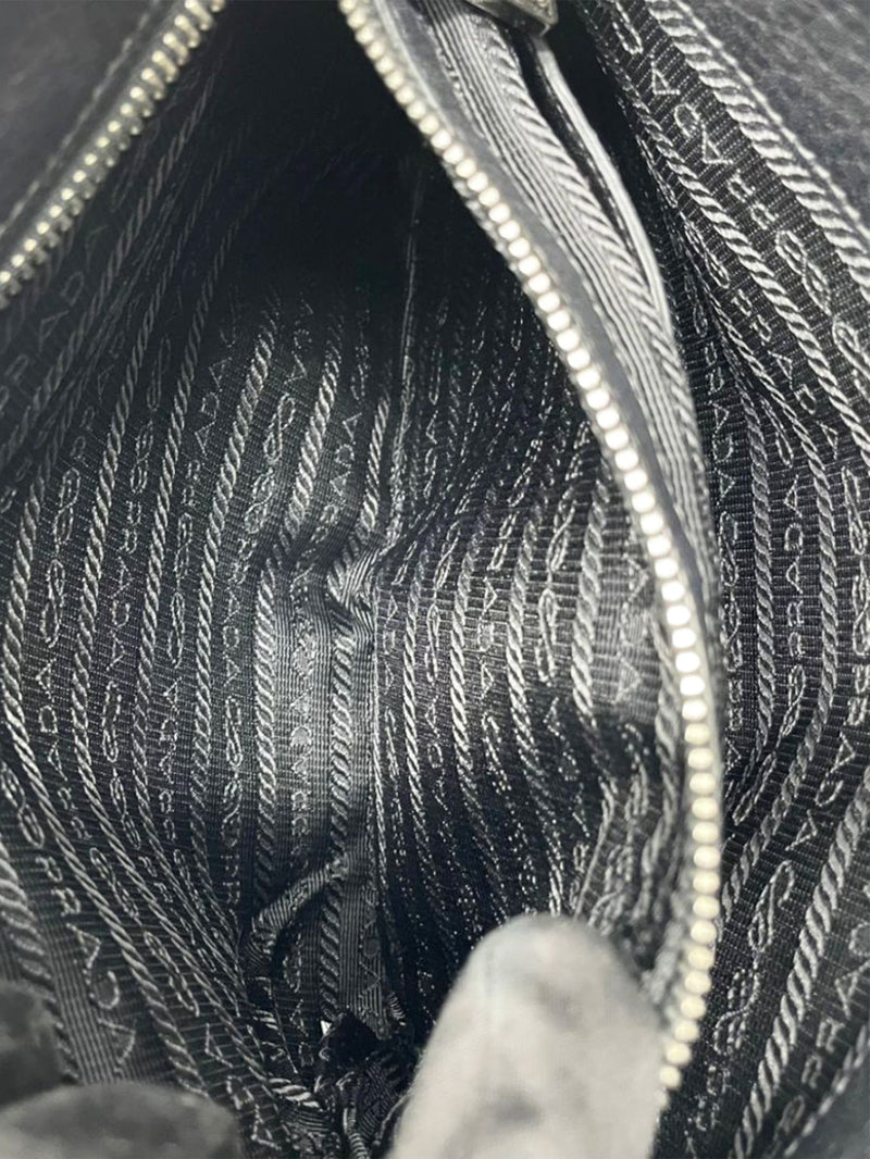 Black leather Vitello Danio bag Cross-body bags Prada 