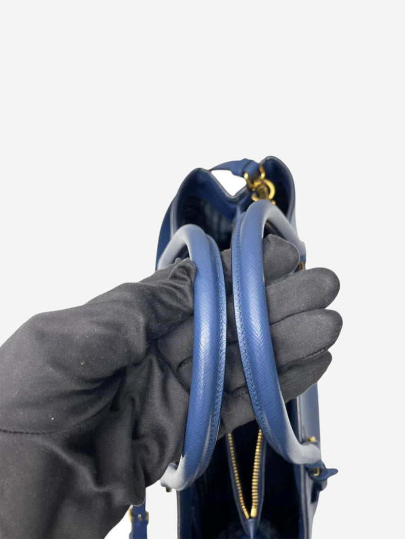 Blue Saffiano leather Galleria bag Shoulder bags Prada 