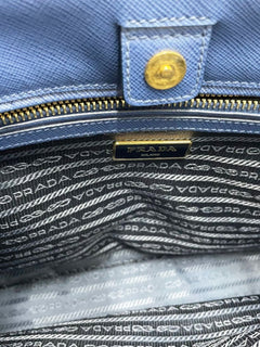 Blue Saffiano leather Galleria bag Shoulder bags Prada 