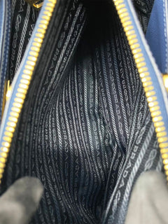 Blue Saffiano leather Galleria bag Shoulder bags Prada 
