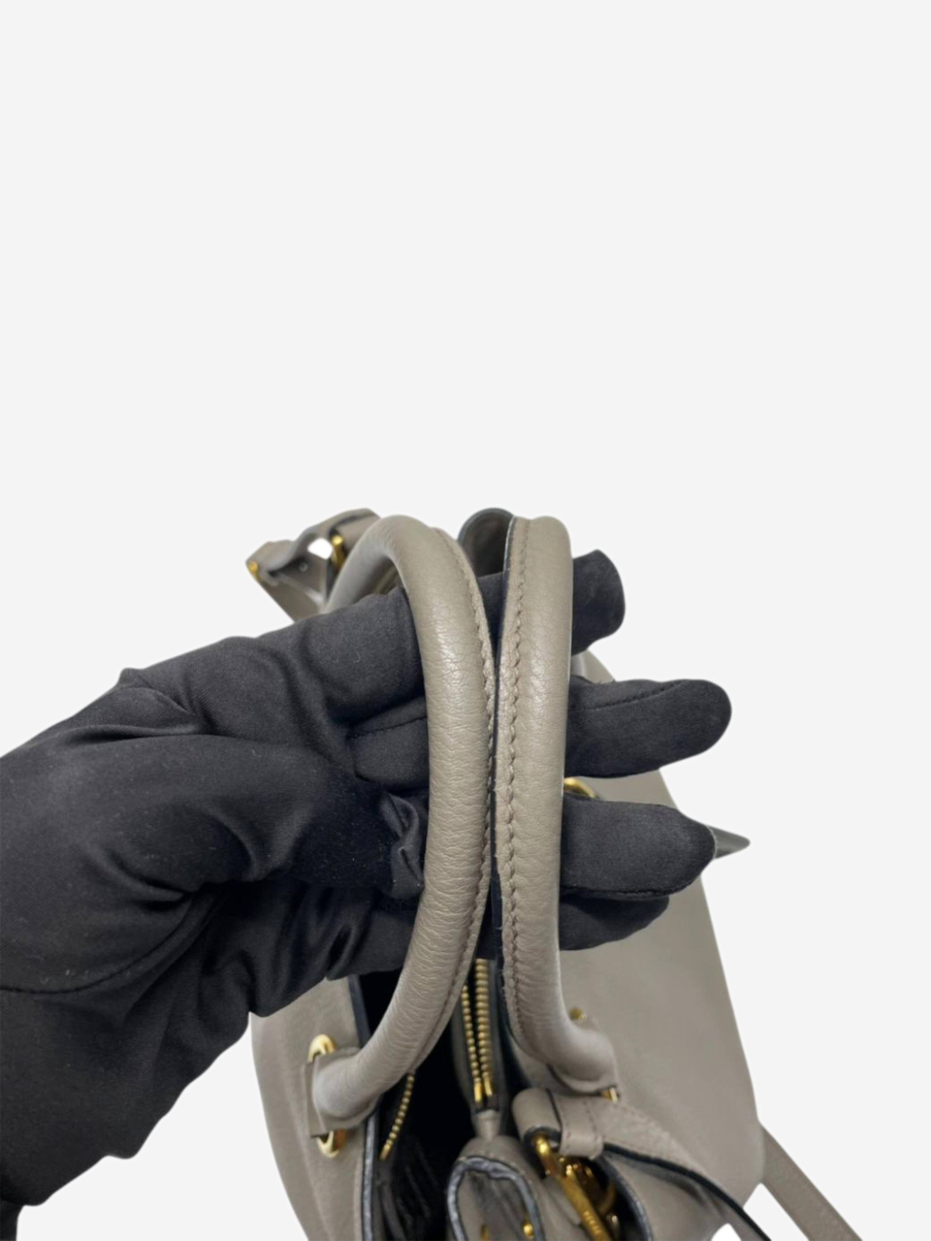 Grey leather Vitello bag Cross-body bags Prada 