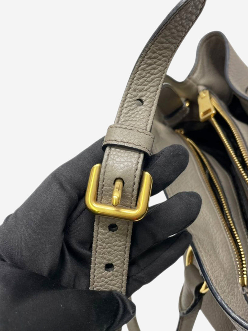 Grey leather Vitello bag Cross-body bags Prada 