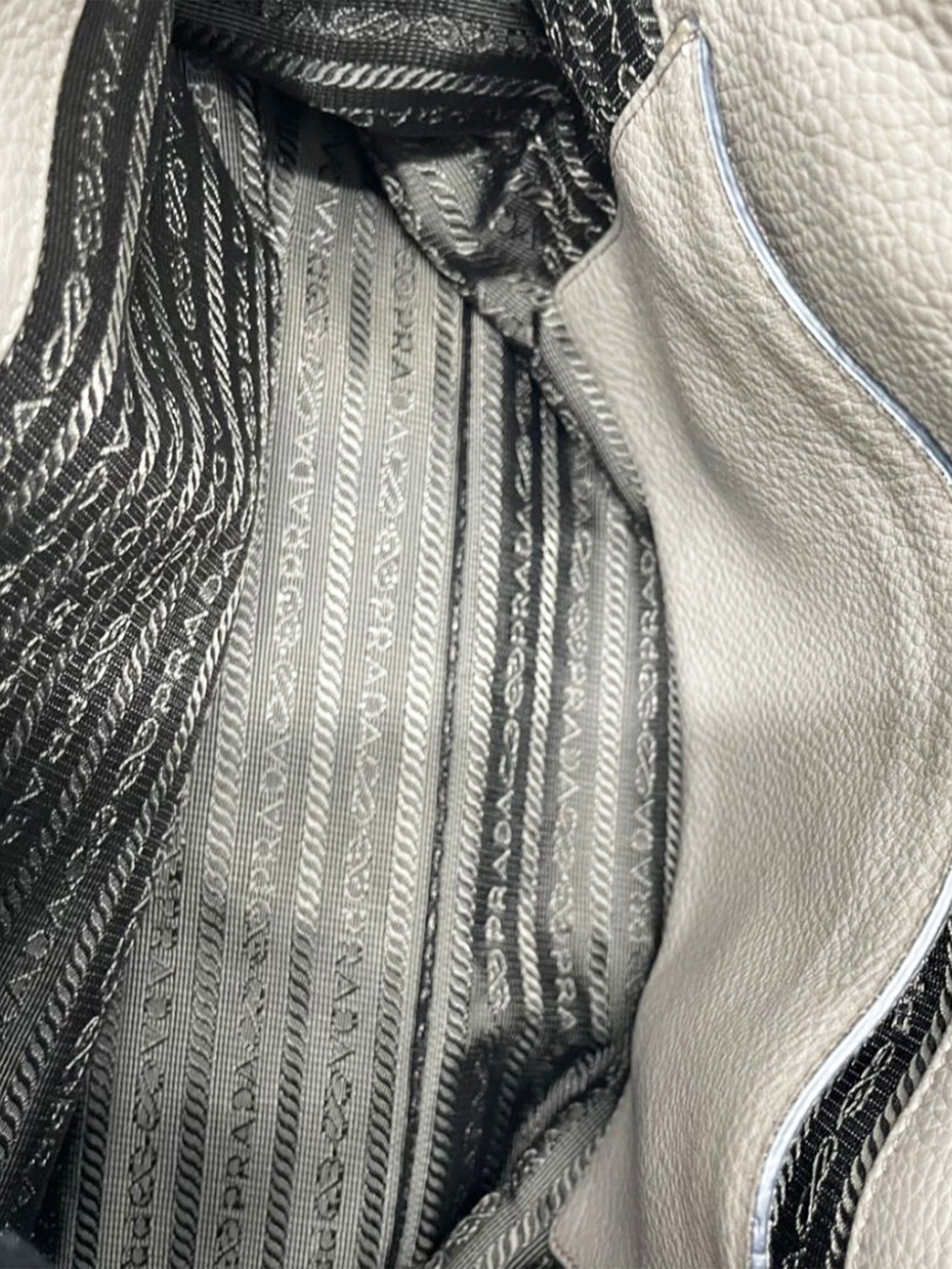 Grey leather Vitello bag Cross-body bags Prada 