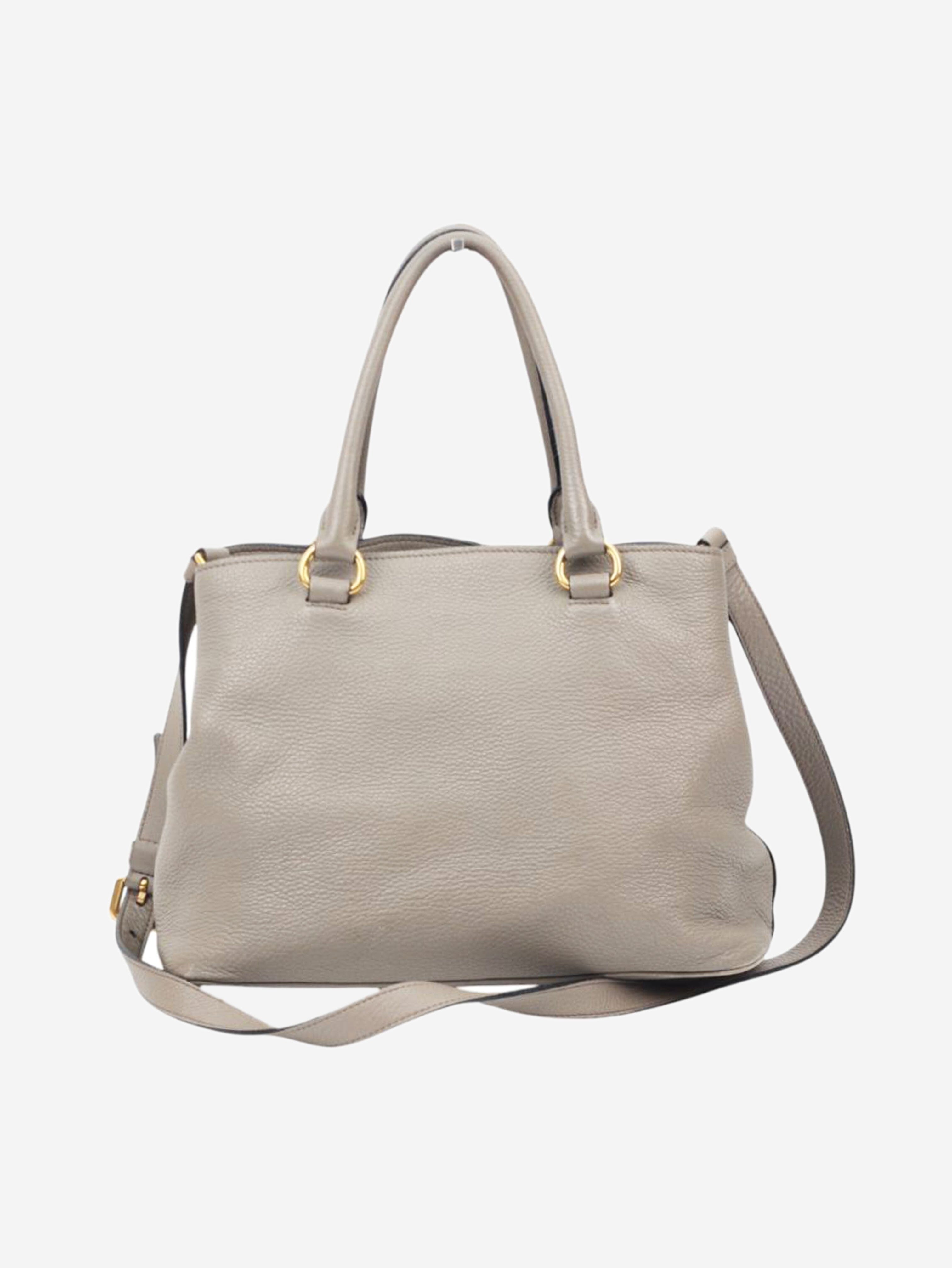 Grey leather Vitello bag Cross-body bags Prada 