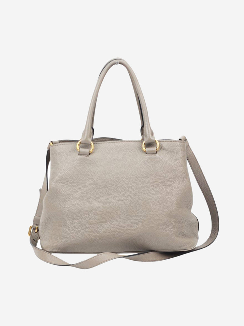 Grey leather Vitello bag Cross-body bags Prada 