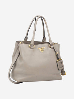 Grey leather Vitello bag Cross-body bags Prada 