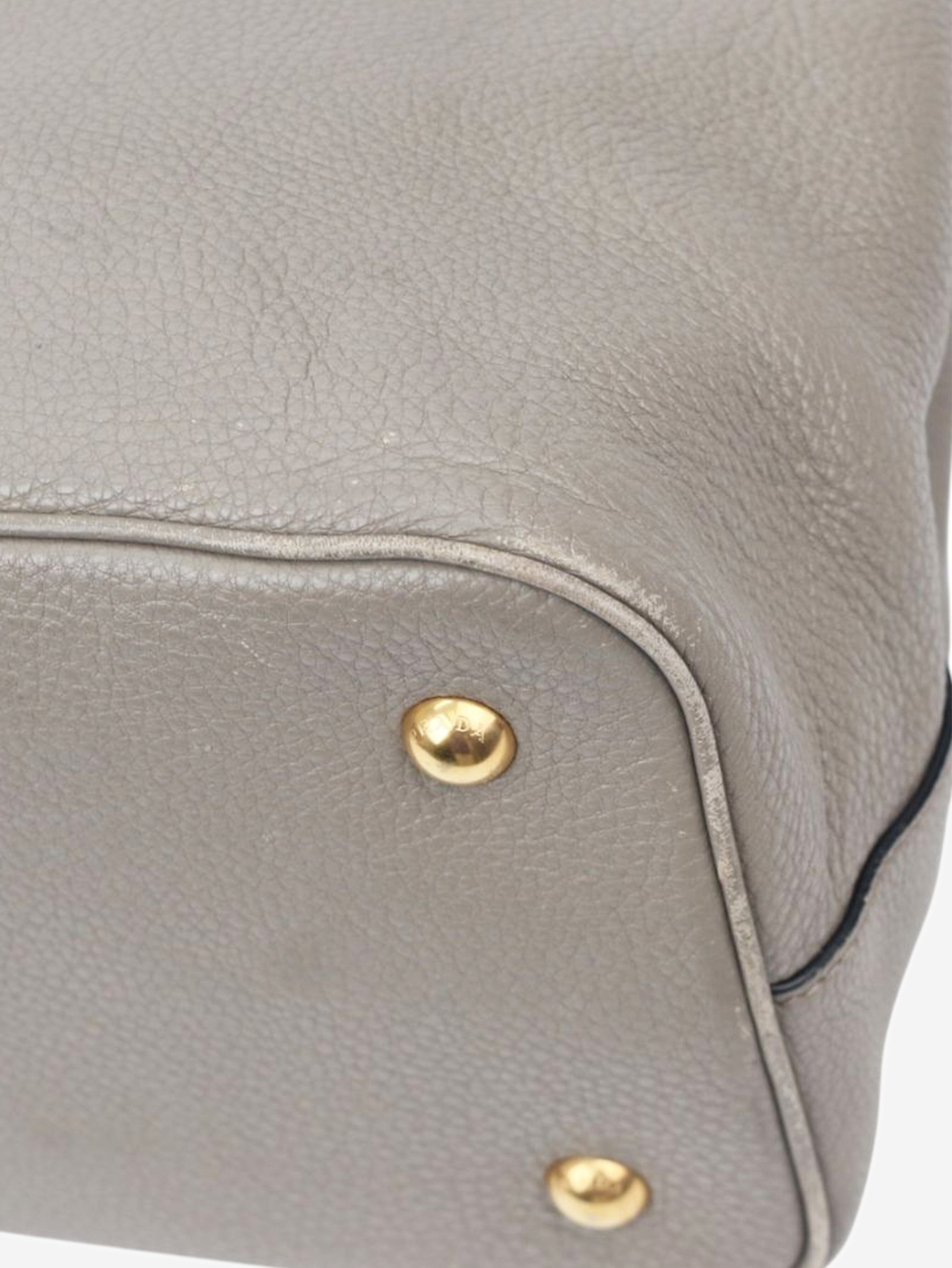 Grey leather Vitello bag Cross-body bags Prada 