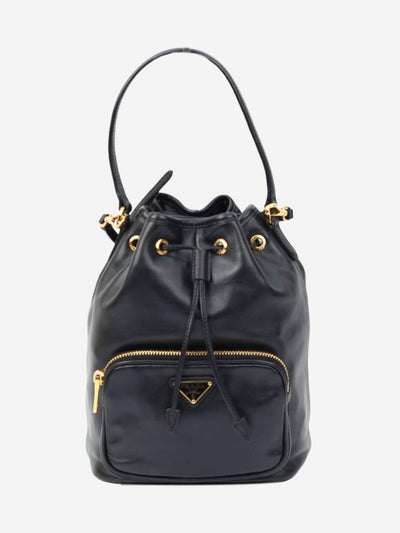Black leather Duet bag Shoulder bags Prada 