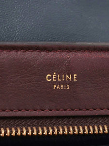 Celine Burgundy Trapeze tri-colour 2way bag