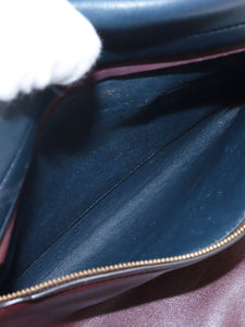 Celine Burgundy Trapeze tri-colour 2way bag